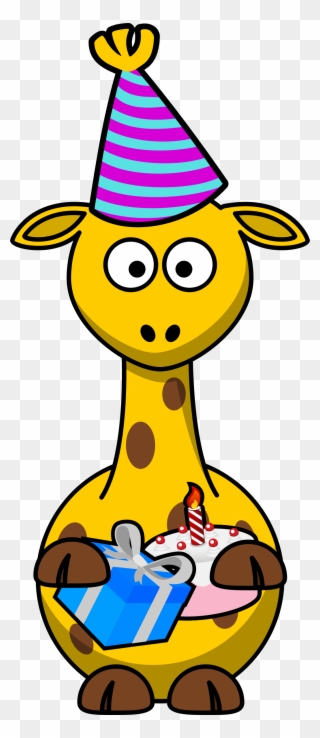 Giraffe Clipart Swimming - Cartoon Giraffe - Png Download