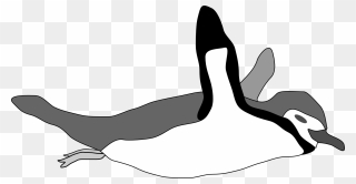 Swim - Penguin Swimming Clip Art - Png Download