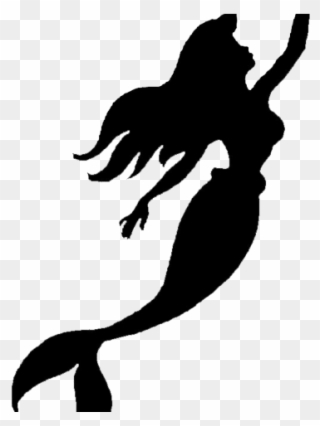 Swimming Clipart Shadow - Mermaid Pumpkin Carving Ideas - Png Download