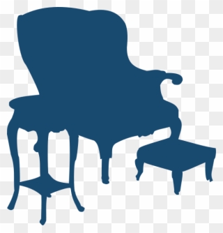 Armchair And Table Clipart Png - Silhueta De Poltrona Transparent Png
