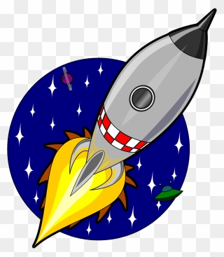 Spacecraft Rocket Cartoon Outer Space Cutout Animation - Space Rocket Cartoon Clipart