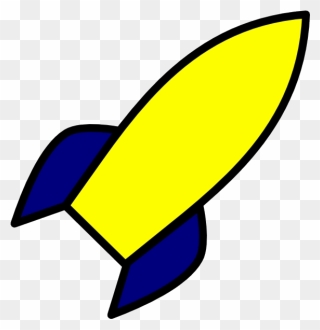 Rocketship Rocket Ship Clipart The - Blue And Yellow Rocket - Png Download