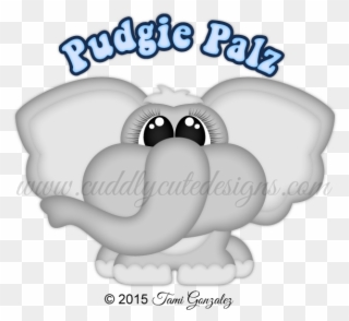 Pudgie Palz-elephant - Paper Clipart