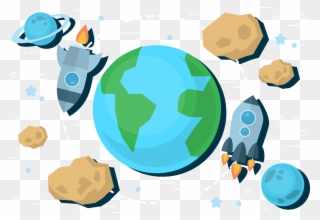 Earth And Space Clip Art - Png Download