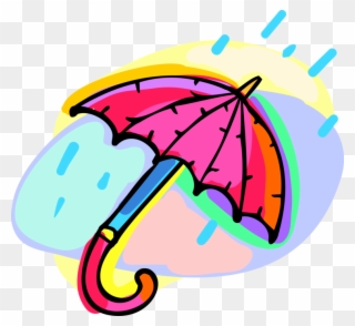 Vector Illustration Of Umbrella Or Parasol Provides - Umbrella Clip Art - Png Download
