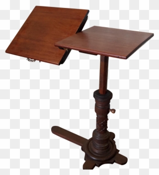 Very Good Antique Victorian Mahogany Adjustable Book - End Table Clipart