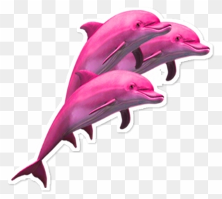Ftestickers Scdolphin Dolphins Clipart Pink Aesthetic - Vaporwave Dolphin Png Transparent Png