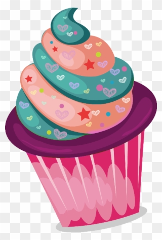 Colorful Cupcake Clipart Png Transparent Png