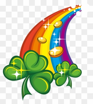 Saint Patricks Irish People Symbol Rainbow Grass - St Patrick's Day Symbol Clipart