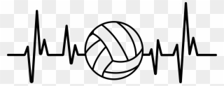 Heartbeat Volleyball - Health Is Wealth Poster Clipart