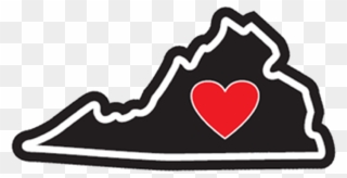 Heart In Virginia Va Sticker,all-weather High Quality - Keep Virginia Cozy Clipart