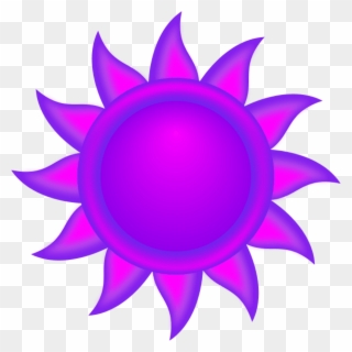 Colorful Sun Clipart - Purple Sun Clip Art - Png Download