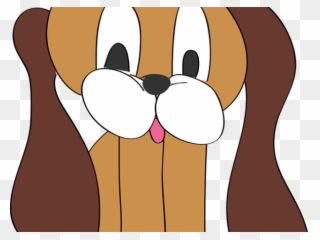 Ear Clipart Doggy - Floppy Ear Dog Cartoon - Png Download
