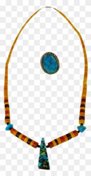 Vintage Native American Indian Style Beaded Necklace Clipart