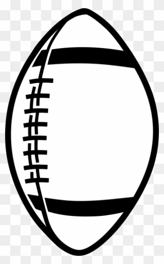 Go Hawks Football Clipart - Cartoon Football Black And White - Png Download