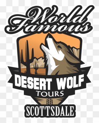 Desert Wolf Tours Logo Buff Colour - Desert Wolf Logo Clipart