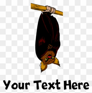 Bat Hanging T-shirt - Custom Tyrannosaurus Rex Silhouette Sticker Clipart