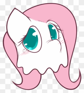 0r0ch1, Blushing, Female, Flutterghost, Fluttershy, - My Little Pony: Friendship Is Magic Clipart