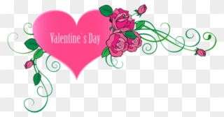 Free Png Happy Valentine's Day Heart With Roses Transparent - Happy Valentines Day Photo Png Clipart