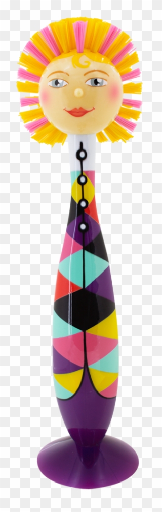 Brosse À Vaisselle - Pylones Spülbürste Brushing Arlequin Clipart