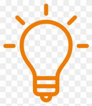 Smart And Efficient - Light Bulb Tip Icon Clipart