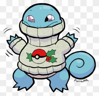 Cute Christmas Squirtle - Squirtle Christmas Clipart