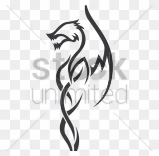 Tribal Tattoos Clipart Png Format - Minimal Lines Drawing Dragon Transparent Png