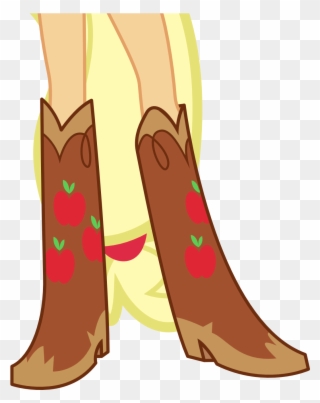Boots Clipart Girl Boot - Applejack Boots - Png Download