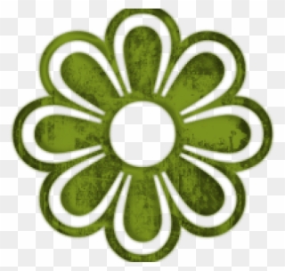 Green Clipart Flower - Easy Flowers Silhouette - Png Download