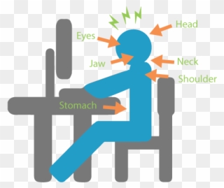 Stress Points From Sitting At A Desk In A Call Center - Programming Clipart - Png Download