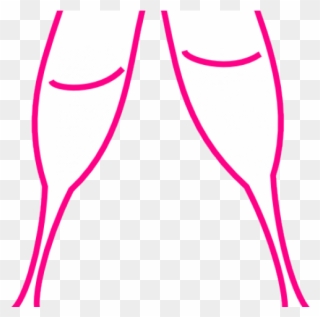 Flute Clipart Pink - Wine Glass - Png Download
