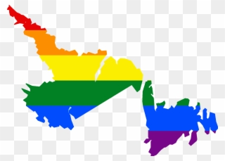 Lgbt Flag Map Of Newfoundland And Labrador - Newfoundland And Labrador Clipart