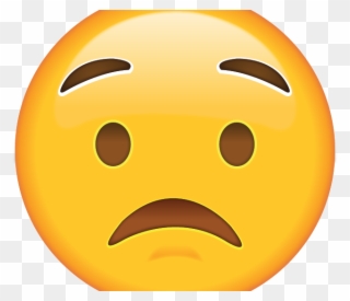Worried Emoji Feature - Qualvolles Gesicht - Emoji 8 Papierteller Clipart