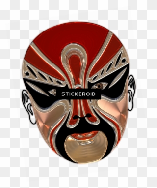 Chinese Opera Red Mask - Chinese Masks Transparent Clipart