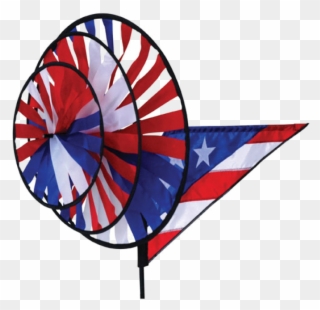 Triple Spinner - Patriotic - Wind Wheels & Spinners Clipart