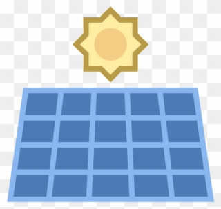 A Titled Square Is Based Upon A Stand - Cartoon Solar Panels Png Clipart