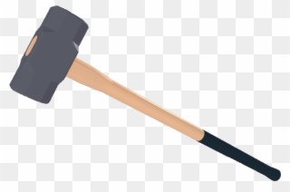 Hammer Clipart Left Handed - Sledgehammer Transparent Background - Png Download
