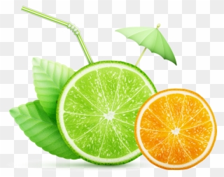 Jpg Freeuse Download Orange Juice Fruits And Leafy - Green Orange Juice Png Clipart