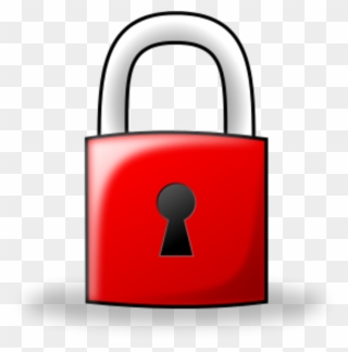 Locked In Clipart Clipground Comb Clip Art Polaris - Red Lock Clipart Transparent - Png Download
