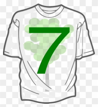 This Free Clip Arts Design Of Green 7 T-shirt 7 - Png Download