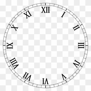 Clock No Hands Png Clipart - Clock Numbers Roman Transparent Png