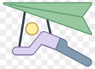 This Image Shows A Hang-glider With A Human Outline - Portable Network Graphics Clipart