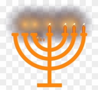 Menorah Candle Clip Art Twisted Candlelight Transprent - Hanukkah Menorah Png Transparent Png