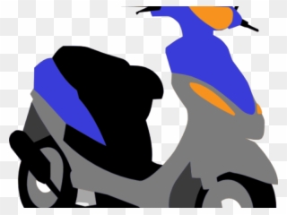 Scooter Clipart - Motorcycle Moped Clip Art - Png Download