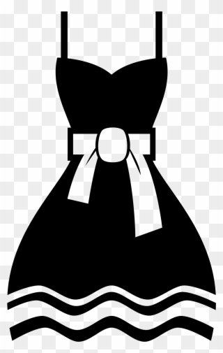 Open - Dress Emoji Black And White Clipart