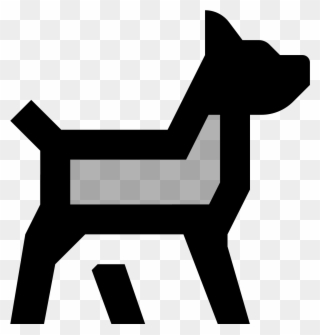 There Is A Side View Of A Dog Shape With A Short Tail - Icon Clipart
