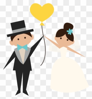 Wedding Clipart Transparent - Groom And Bride Png