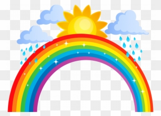 Sun Cloud Rainbow Clipart - Stars With Clouds Png Transparent Png