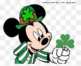Patrick`s Day Clipart Disney - Happy St Patrick's Day Mickey Mouse - Png Download
