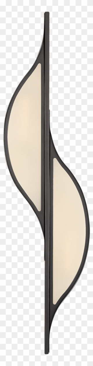 Avant Large Curved Sconce In Bronze With Frosted Glass - Visual Comfort Corporation Of America Clipart